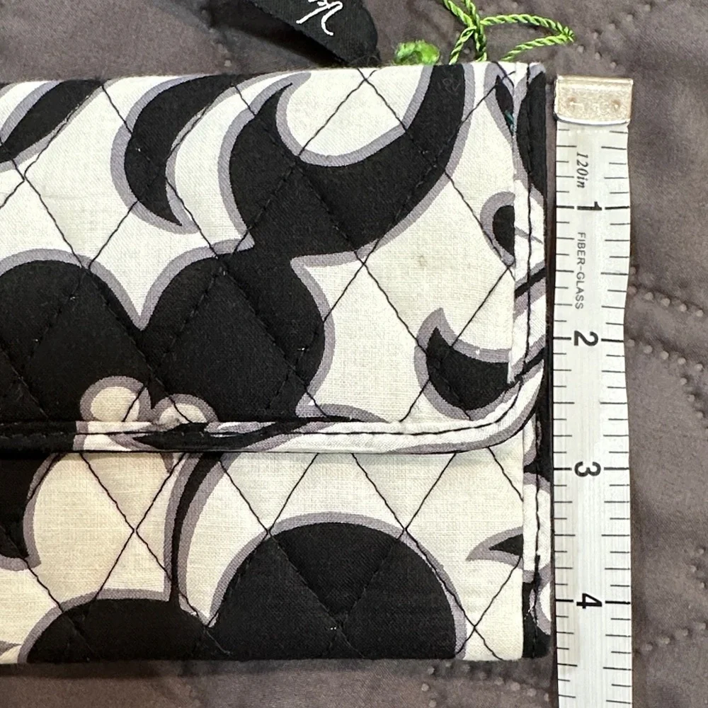 VERA BRADLEY Euro Wallet Night & Day Black White Gray